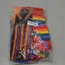 Ramede 7 Pcs Clown Costume Set for Women Rainbow Tutu Skirt Clown Striped Sock Y Back Adjustable Suspender Hair Scrunchies Bow Tie Headband Circus Accessories for Women Halloween Carnival Cosplay