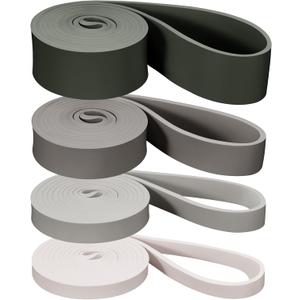 Retrospec Lift Resistance Pull Up Assistance Band Set for Working Out, Home Fitness, Toning, Stretching. Physical Therapy, Muscle Training & Exercise - Lightweight & Portable for Men & Women (Cobblestone)