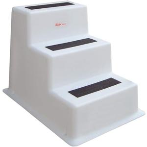 Taylor Made Triple Tread Stepsafe Dock Step, White, 300 lb. capacity – Step safety and securely onto your boat – Patented non-slip pad – 1-1/ 2" wide flange for stability on any surface – 2020108523