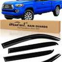 Rain Guards for Tacoma 2016-2023 Window Visor,Tape-On Side Window Deflectors,Dark Smoke Vent Visor Shades for Tacoma Accessories (Fit 16-23)