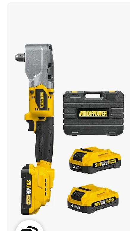 Violeza Cordless Right Angle Impact Wrench 1/2 inch, 501Ft-lbs (680NM) Impact Wrench 2150RPM with LED Lights, Compact Impact Driver 3 Mode Control for Car Home (Tool Only)