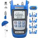 Rechargeable Optical Power Meter A-C510B (-50~+26dBm) Fiber Optic Tester, Optical Power 50 All-in-one Machine, Suitable for SC/FC/ST/LC 2.5mm/1.25mm Interface, with 1 9/125um FC-LC Adapter