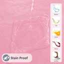 Round Vinyl Tablecloth with Flannel Backing-6 Pack Pink 60 Inch Waterproof Table Cloths Plastic Table Sheets-Wipeable Spillproof PEVA Oilcloth Covers for Picnic Party Camping Dining