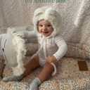 PurComfy Supersoft Long Sleeve Baby Bodysuits, Premium Bamboo Rayon Bodysuit Unisex Boy Girl 0-3-6-9-18-24 months (Cream (6-pack))