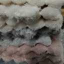 LINENLUX 1 Pack 3 Soft Fleece Dog Blanket for Pet Washable Warm Cat Puppy Fluffy Calming Flannel Beige/Pink/Grey Small 23x16 inches 