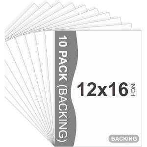 Somime 10 Pack Backing Boards, 12x16 Uncut White Mats Matboards, Acid-Free Backerboards for Art Prints, Ideal for Photos, Pictures, Prints, and Frames