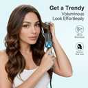 Farery Thermal Brush Extra Long Barrel with Cool Air, 1.5 Inch Heated Round Curling Brush for Big Bouncy Curls, Ceramic Curling Wand for Medium & Long Hair, 9 Adjustable Temps, Dual Voltage