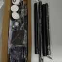 ENJOYBASICS 2 Pack Adjustable Spring Tension Curtain Rods 32 to 66 Inches, Stainless Steel Matte Black Shower Rod No Drilling for Window, Bathroom, Closet, Room Divider, 7/8" Diameter