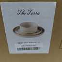 TheTerra Ceramic Dinnerware Sets for 4, 12 Pieces Porcelain Lightweight Speckled Plates and Bowls Sets, Scratch Resistant Dish Set, Oven & Microwave & Dishwasher Safe (Cappuccino)