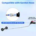 Tool Daily Undercarriage Pressure Washer Attachment 16 Inch, Dual-Function Undercarriage Cleaner for Power Washer and Garden Hose, Under Car Wash Water Broom with 3 Pieces Extension Wand, 4000 PSI