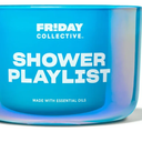 Friday Collective Shower Playlist Candle Fresh & Clean Scented Made with Essential Oils 3 Wicks 13.5 oz
