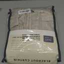 Burlap Colored Blackout Curtain 84 Inch Length 2 Panel Faux Linen Modern Farmhouse Living Room Darkening Curtain for Bedroom Window Black Out Drape for Sliding Glass Door Back Tab 7ft Long 52x84 Beige