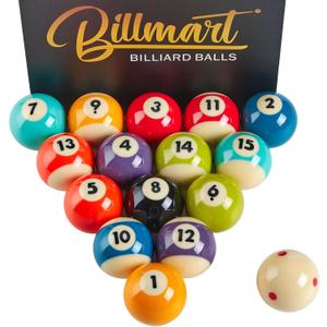 Premium Billiard Balls Pool Table Accessories 2-1/4" Regulation Size 16 Pool Balls Billiard Set