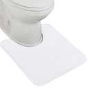 GORILLA GRIP Thick Memory Foam Toilet Rug for Bathroom, U Shaped Washable, Soft Absorbent Velvet Topside Floor Mats, Machine Wash, Cushioned Luxury Rugs for Bath Room, 22.5 x 19.5, White