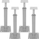 4 PCS House Jacks for Leveling, Adjustable Basement Floor Jack Post, 11.6" to 16.1" Height Range, 8800 lbs Min and Max Height Capacity, Telescoping Jack for Temporary Support(Grey)