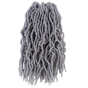 Niseyo Grey Faux Locs Crochet Hair 10 Inch Soft locs, 6 Packs Short Crochet Locs Pre Looped Crotchet Straight Synthetic Hair Extensions (Gray)