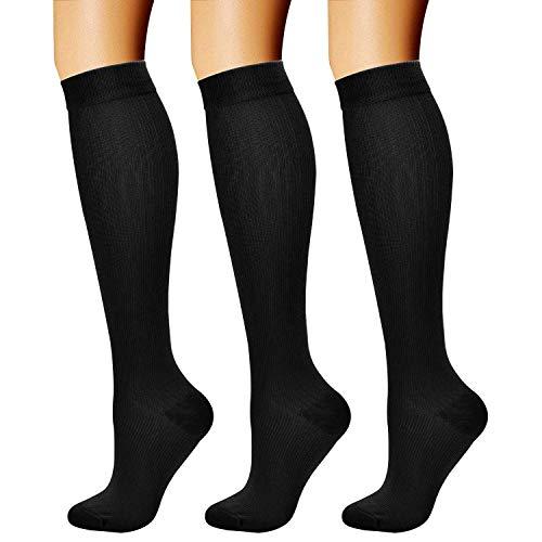 CHARMKING Compression Socks (2 Pairs) - 15-20 mmHg, Athletic Support for Running, Cycling, Travel - Boost Circulation and Performance