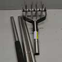 Rotary Garden Tool, Adjustable Hand Tiller, Long Handle Cultivator for Aerating, Weeding, Planting and Mixing Soil or Reseeding Grass