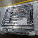 Babelio 29.7-46.5" No Bottom Bar Baby/Dog Gate for Stairs, House and Doorways, Auto Close Safety Pet Gates with Large Walk Thru Door, Hardware Mount, Black