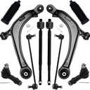 AUQDD 10Pc Front End Suspension Kit Fit For 2011-2017 Ho-nda Odyssey, 2 Lower Control Arm w/Ball Joint 2 Sway Bar Link 4 Outer & Inner Tie Rod End 2 Boots (# K622002 K622210 K750304 ES800333 EV800909)