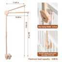 Baby Crib Mobile Arm,HBM 28-33inch Wooden Mobile Arm for Crib Mobile Hanger for Crib Baby Girl Nursery Decor