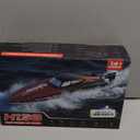 30KMH RC Remote Control Boat with 7 LED Light Modes Waterproof Electric Fast Speed Boat for Adults Kids 8-12 Lake Pool Water Play, Self-righting, Demo, Water Cooling,20Mins, Low Battery Alert,2.4Ghz, Red