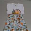 Western Toddler Baby Boy Girl Summer Clothes Cactus Print Short Sleeve T-Shirt Tops Elastic Waist Shorts 2Pcs Set,  0-6M