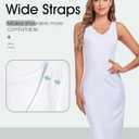 MANCYFIT Full Slip for Women Under Dress Non-Cling Long Underdress | Wide straps, full length, anti-static layer, S-3XL, smooth modesty slip for sheer dresses (M)