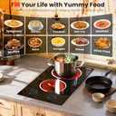 2 Burner Electric Cooktop 110V 2000W Countertop or Built-in, 12 Inch-2 burner