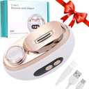 Electric Nail Clipper,2-in-1 Electric Nail Trimmer and Polishing,with Nail Chip Storage Box,LED Light,USB Rechargeable,Suitable for Infants,Children,Adults,and The Elderly Automatic Nail Clipper