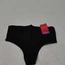 SPANXshape Everyday Shaping Thong - Core Control Shapewear Underwear - Invisible Under Clothes - Seamless Design (Medium, Black)
