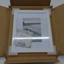 Americanflat 8x10 Picture Frame with Shatter-Resistant Glass - Use as 5x7 Frame with Mat or Display 8x10 Photo Without Mat - Signature Collection - Picture Frames for Tabletop and Wall Display - White