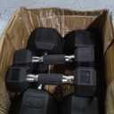 CAP Rubber Coated Dumbbell Weight Set with Vertical Rack | 100 lb, 150 lb, and 210 lb Options