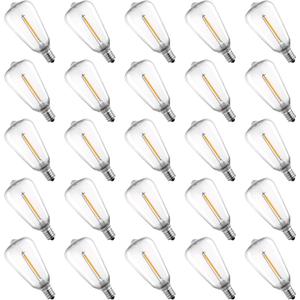 50 Pack ST38 Edison E12/C7 Small Base Outdoor 1w 2700k Led Light Bulbs