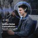 acer OHR516 Active Noise Cancelling Headphones, Over Ear Wireless Bluetooth, 60H Playtime, 40mm Drivers, Low-Latency Mode, ENC Clear Calls, Foldable Comfortable Design (Black)