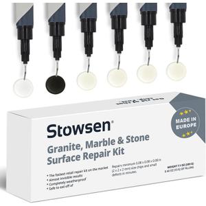 Granite, Marble & Stone Repair Kit - Fix Chips & Defects in Minutes | Restore Tiles & Countertops with Ease | for Quartz Corian Marble or Stone | Flawless Results Every Time | Repair Up to 20 Chips