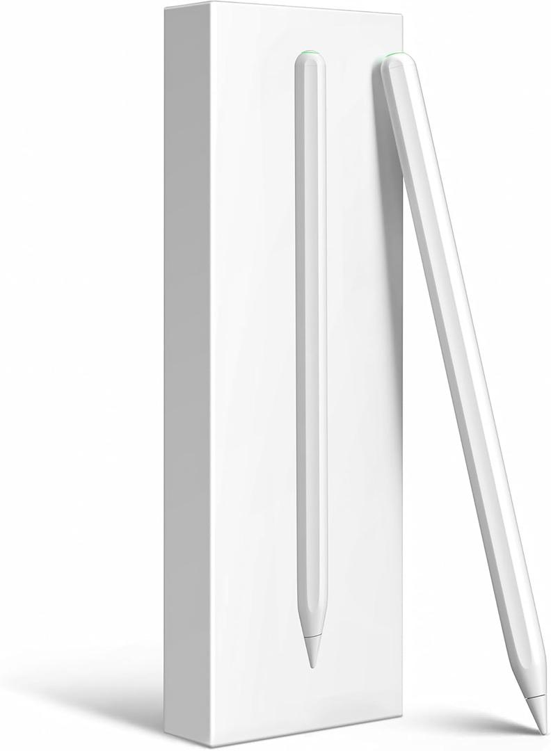 Gnanlen iPad Pencil 2nd Generation Magnetic Wireless Fast Charging, Same as Apple Pencil 2nd Gen, Stylus Pen Work for iPad Pro 11in 1/2/3/4, iPad Pro 12.9in 3/4/5/6, iPad Air 4/5, iPad mini 6, White