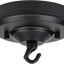 Upgraded Version 5 Inch Light Canopy Kit Black, Chandelier Hook, Iron Ceiling Canopy Kit for Pendant Light, Vintage Chandelier Canopy, Ceiling Hooks