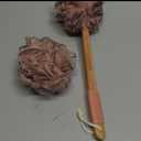 Toem Loofah Back Scrubber for Shower | Bamboo Charcoal Fiber Infused | Loufas for Men & Women | Includes 1 Long Handled Shower Sponge, 1 Bath & Shower Luffa Pouf & 1 Hook to Hang Stuff (Rose Pink)