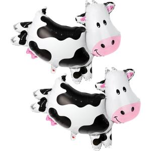KatchOn, Cow Balloons for Holy Cow Birthday Party Decorations - 36 Inch, Pack of 2 | Cow Print Balloons for Birthday Party Decoration | Cow Print Christmas Decorations