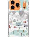Liehad Winter Village House Phone Case Compatible with iPhone 17 Pro Max, Funny Christmas Holiday Phone Cover, Soft Shockproof Protective TPU Case