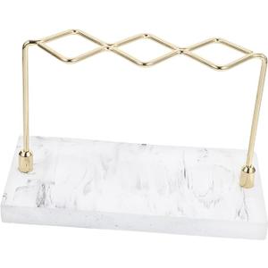 Toothbrush Holder Stand Multifunctional Marble Pattern Organizer for Bathroom Countertop and Storage for Toothbrushes and Cosmetics