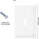 1-Gang Modern Edge Decorative Wall Plate Cover Switch Outlet Single Toggle Electrical Faceplate for Light Switches, Smart Switch, GFC, ReceptacleI, Dimmers, USB Outlet (10 Pack, Single Toggle)