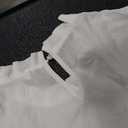 Women's Elegant Short Sleeve Mock Neck Workwear White Blouse Top – Size XL