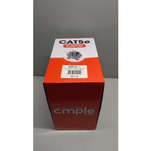 Cmple - White Cat5e Ethernet Cable 1000ft Bulk Unshielded Twisted Pair (UTP), Solid 24AWG + 50 Pack White RJ45 Strain Relief Boots for Ethernet RJ45 LAN Cable Bundle