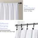 Simplebrand Ava Pure White Curtains for Bedroom 63 Inch Length 2 Panels Set, Light Filtering Window Treatment, Light Filtering Curtain Drapes, Soft Casual Rod Pocket Privacy Curtains, W40 x L63 Inch