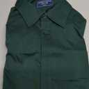 Alimens & Gentle Men's Dress Shirt Regular Fit Stretch Stain Shield Long Sleeve Solid Business Wedding Button Down Shirts, L, Green