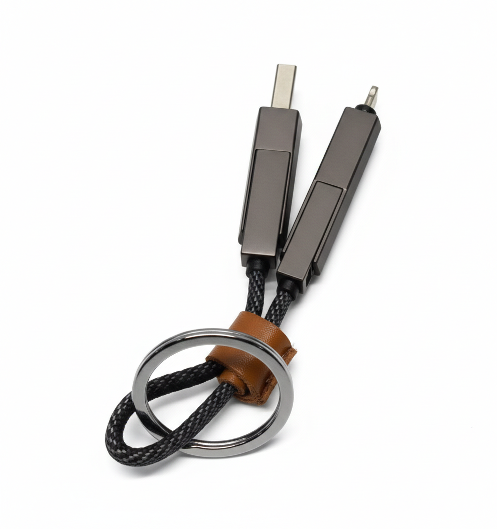 ZGear Key Chain Braided Flat Charge Cable