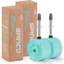 2-Pack SPINGO Metal Valves TPU Inner Tube 700C x 23c-32c with 80mm Metal Presta Valves TPU Bike Tube 700C Lightweight Bicycle Spare Tire