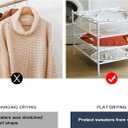 STO STO Sweater Drying Rack, 4-Pack Stackable Mesh Clothes Drying Rack, Laundry Drying Rack for Sweaters, Socks, Toys, White